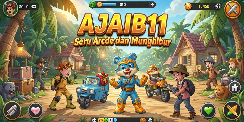 Screenshot AJAIB11 menampilkan aksi gameplay arcade yang seru dan mendebarkan.