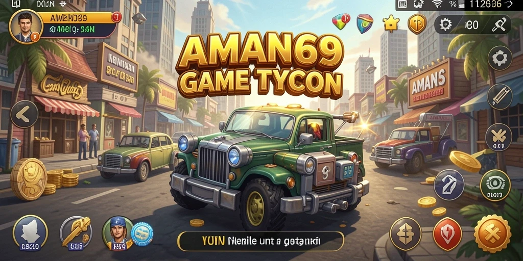 Tampilan gameplay Tycoon yang seru dan mendebarkan di AMAN69.
