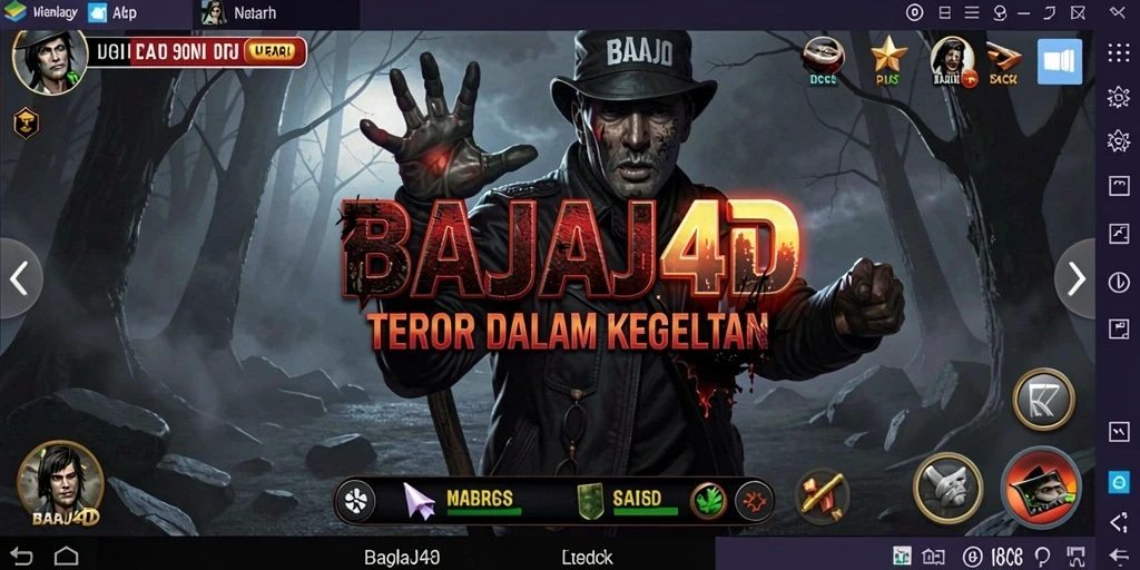 Screenshot gameplay <strong>BAJAJ4D</strong> menunjukkan suasana kegelapan yang mencekam.