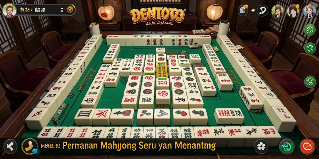 Screenshot menarik dari gameplay Mahjong DENTOTO yang seru.