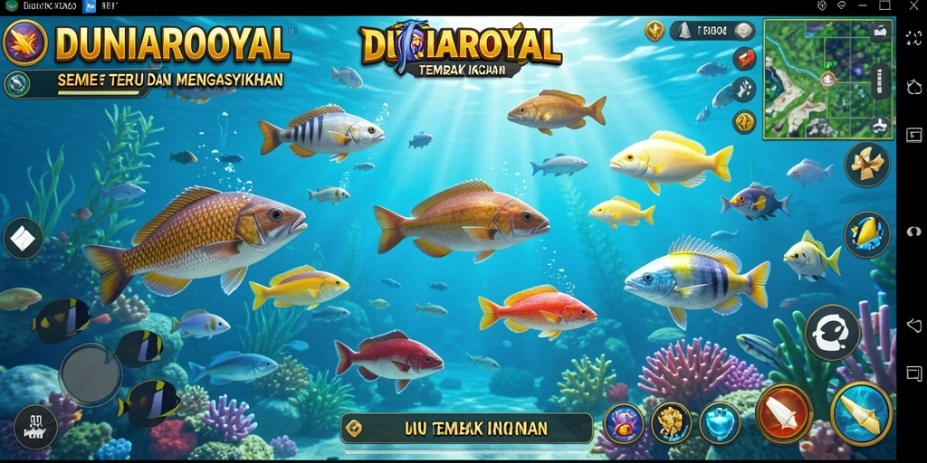 Tampilan menawan gameplay DUNIAROYAL Tembak Ikan.