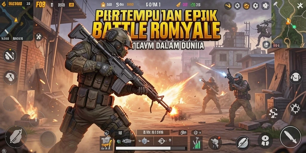 Gameplay FO8 yang mendebarkan dalam pertempuran Battle Royale.