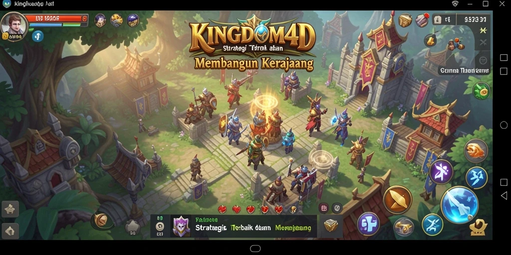Tampilan dinamis dari gameplay strategi KINGDOM4D.