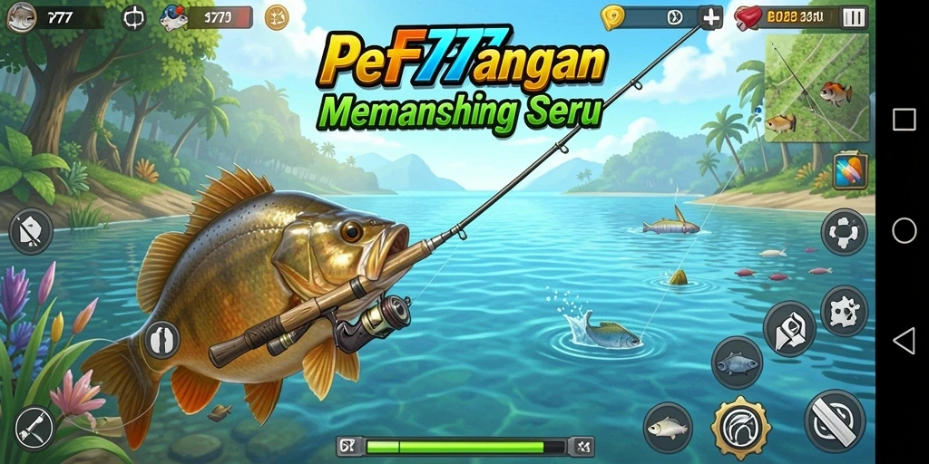 Screenshot gameplay PF777 yang menampilkan aksi memancing seru.