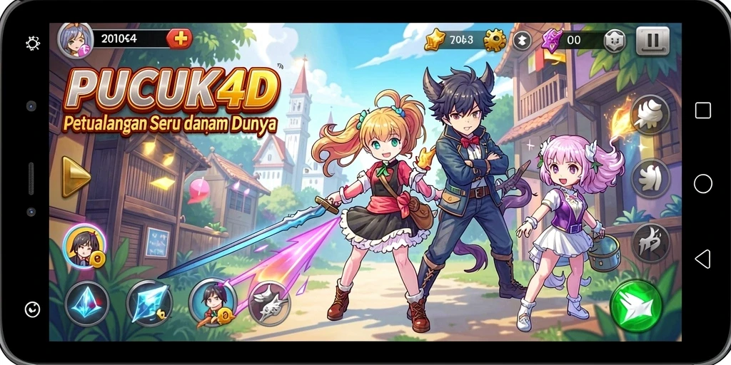 Tangkapan layar utama PUCUK4D menampilkan aksi seru dalam dunia anime.