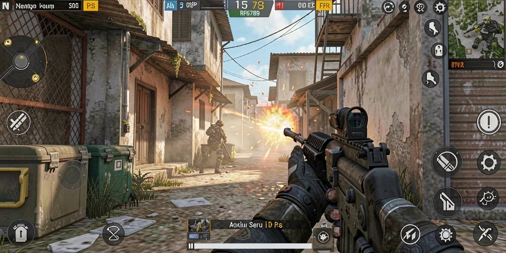 Screenshot utama RP6789 menampilkan aksi seru dan intens dalam gameplay FPS.