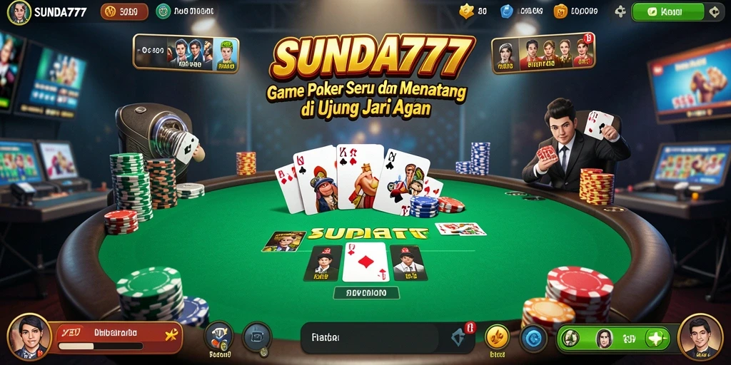 Tampilan menarik dari gameplay Poker di SUNDA777.