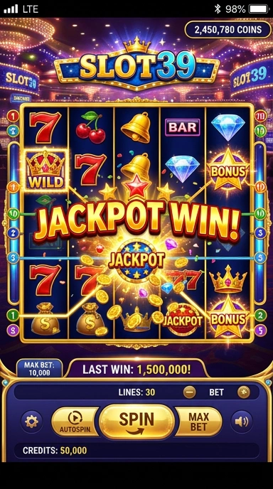 Tampilan aplikasi slot39 yang intuitif dan menarik.